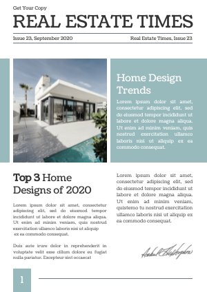 Real Estate Newspaper Template