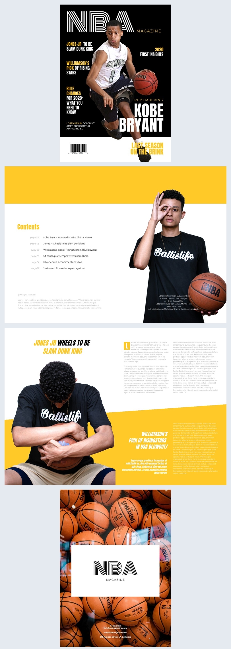 Kostenlose Moderne Basketball Magazin Vorlage Flipsnack