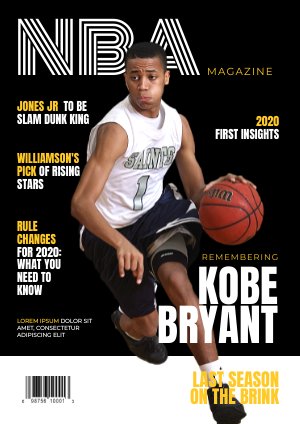 Modèle de magazine de basket-ball
