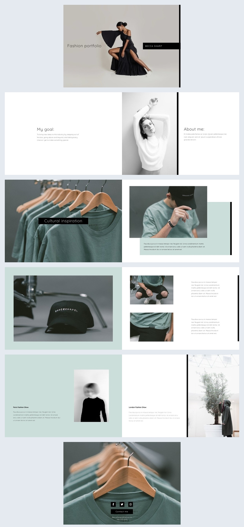 Free Professional Fashion Portfolio Template Flipsnack