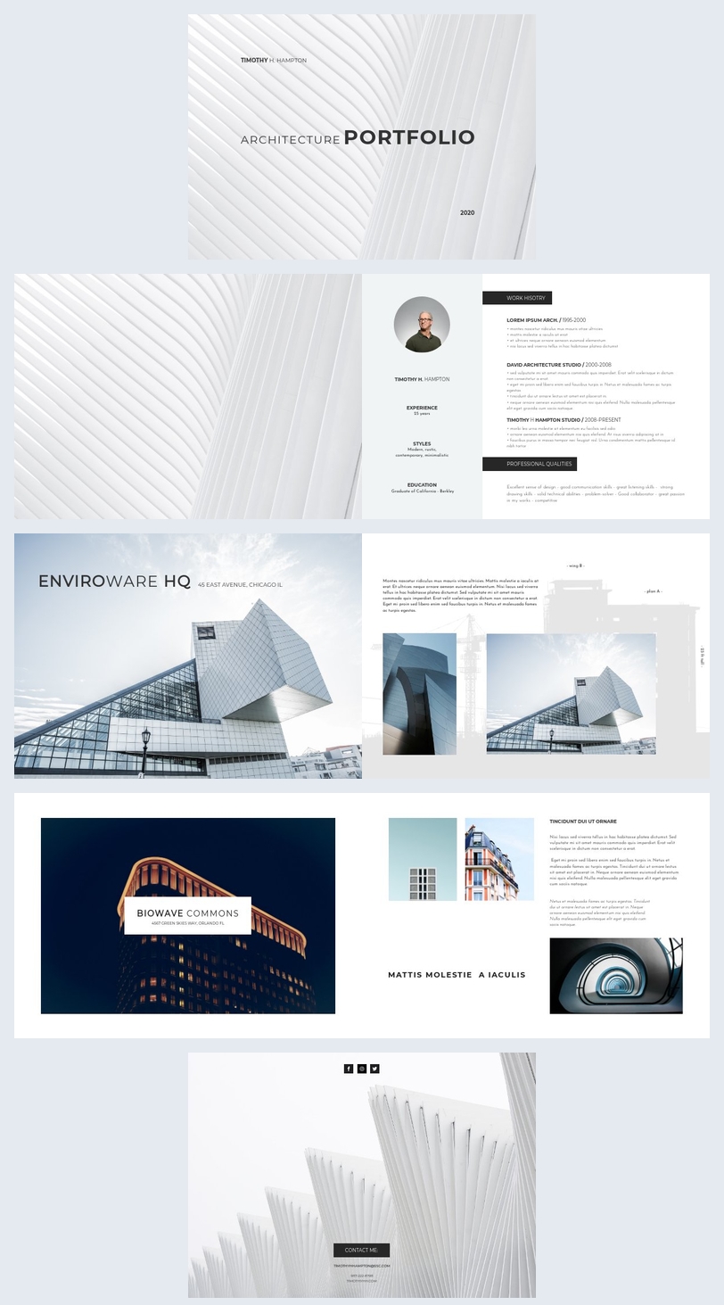 Modello Elegante E Gratuito Per Portfolio Di Architettura Flipsnack