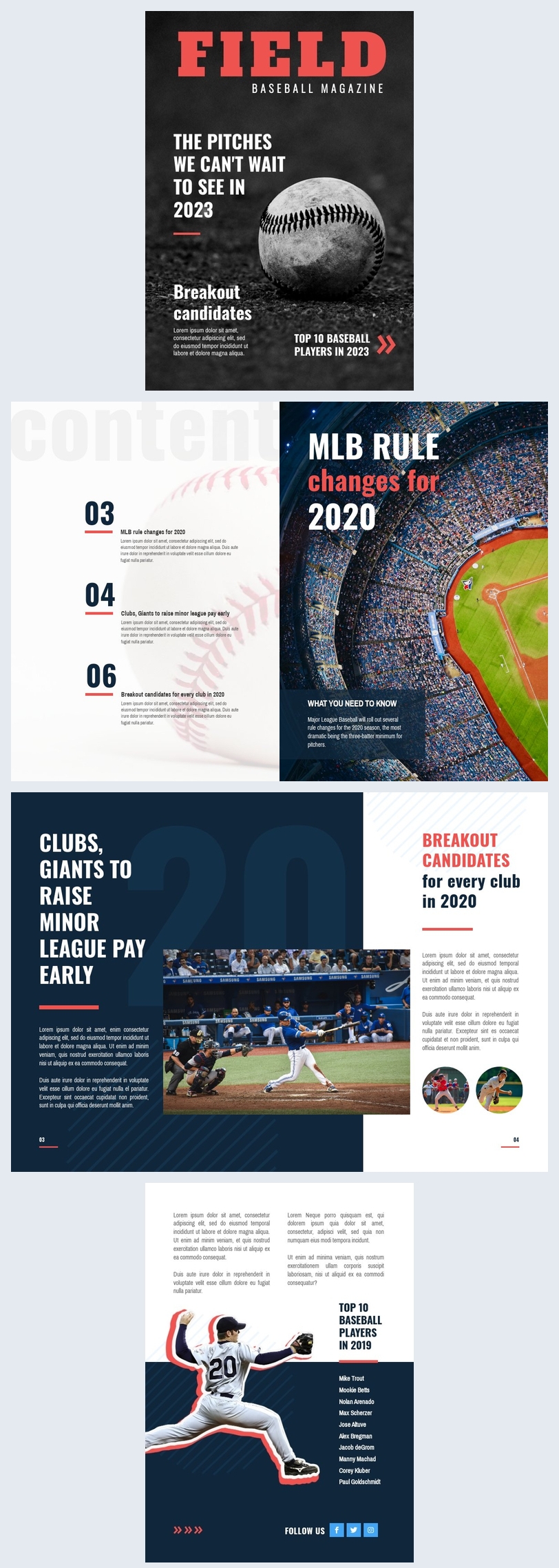 Kostenlose Baseball Magazin Vorlage Flipsnack