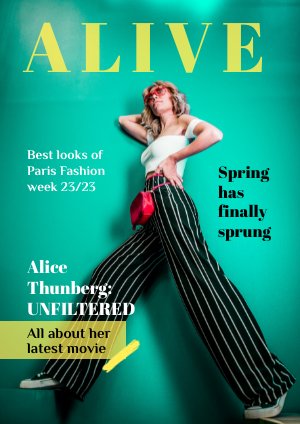 Mise en page de magazine de mode