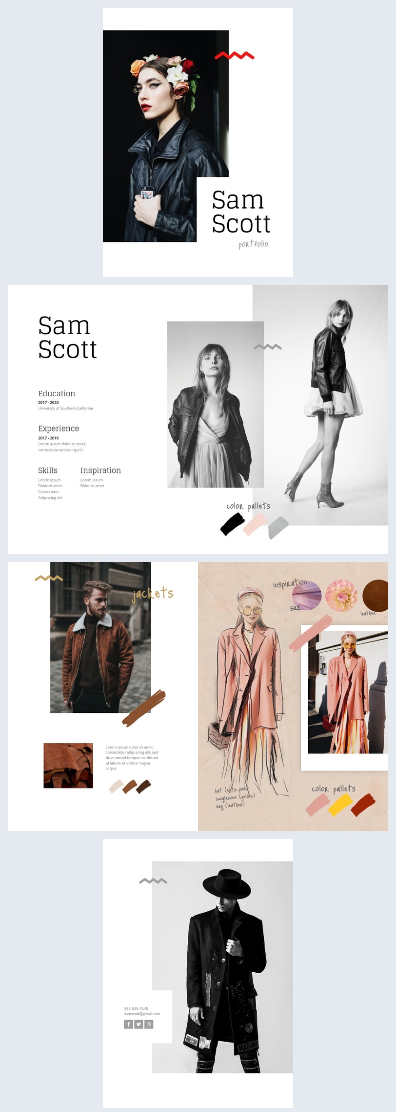 Modello Gratuito Per Portfolio Di Design Di Moda Flipsnack