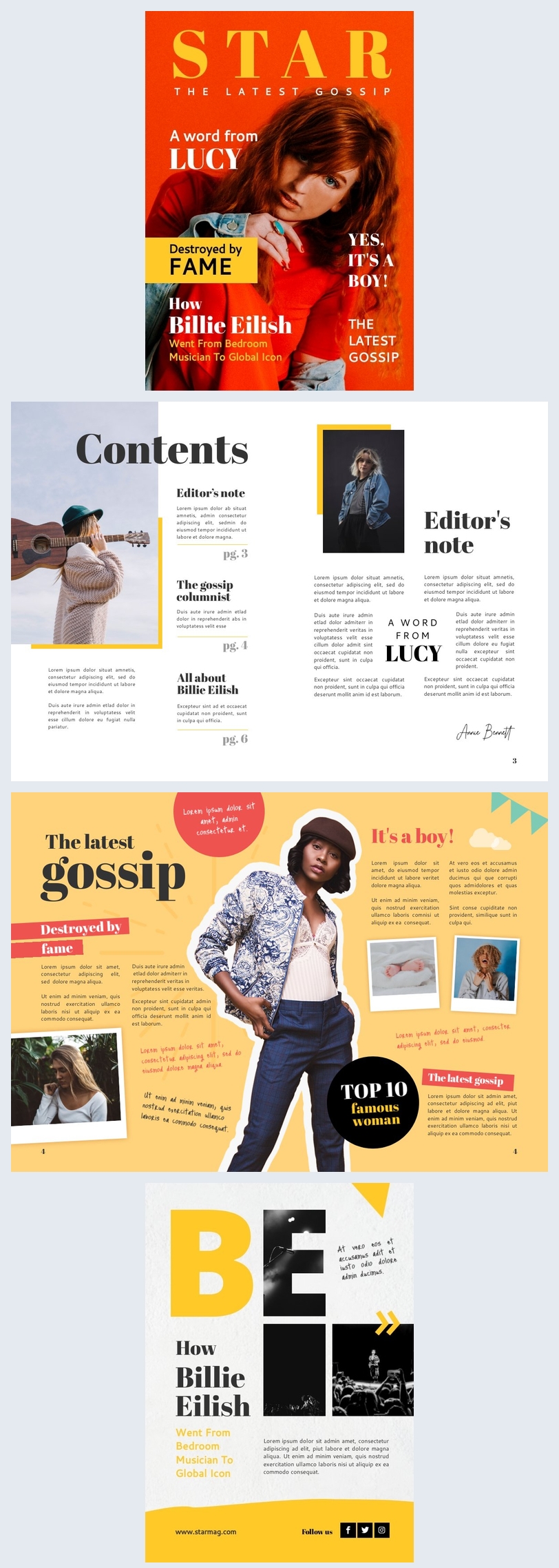 Kostenlose Gossip Magazin Vorlage Flipsnack