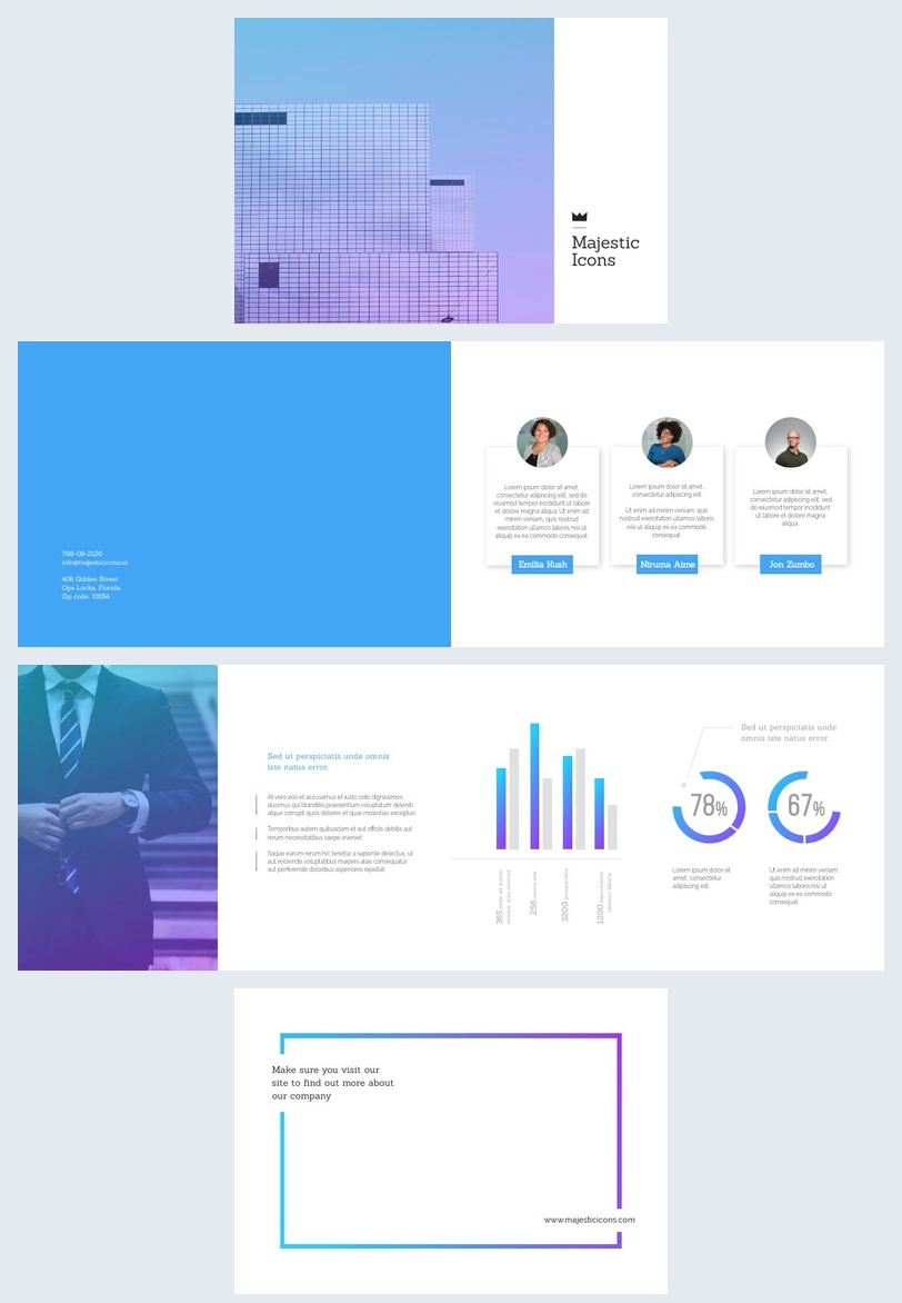Free: Blue Themed Creative Portfolio Template - Flipsnack