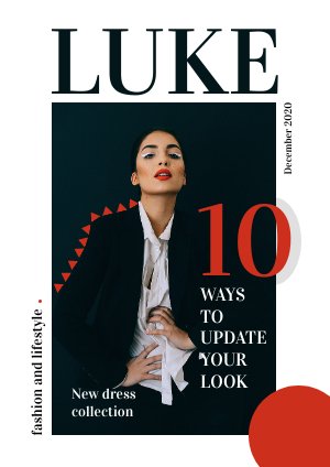 Fashion Magazine Layout Stock Template