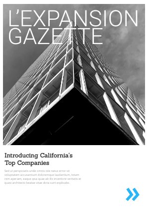 Mise en page de magazine d'entreprise