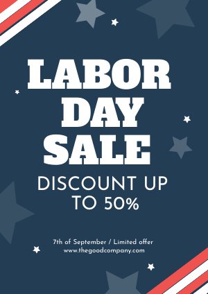 Modelo de folheto de vendas do dia do trabalho