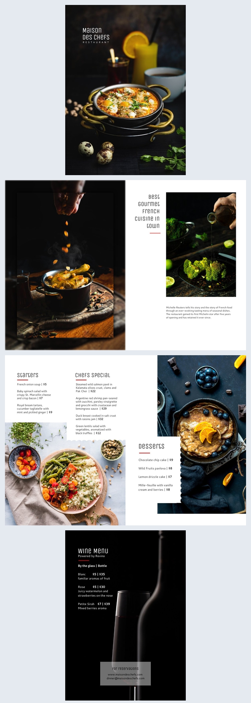 Restaurant brochure menu design