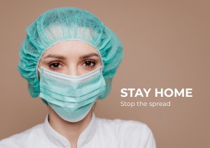 Coronavirus broschüre vorlage design