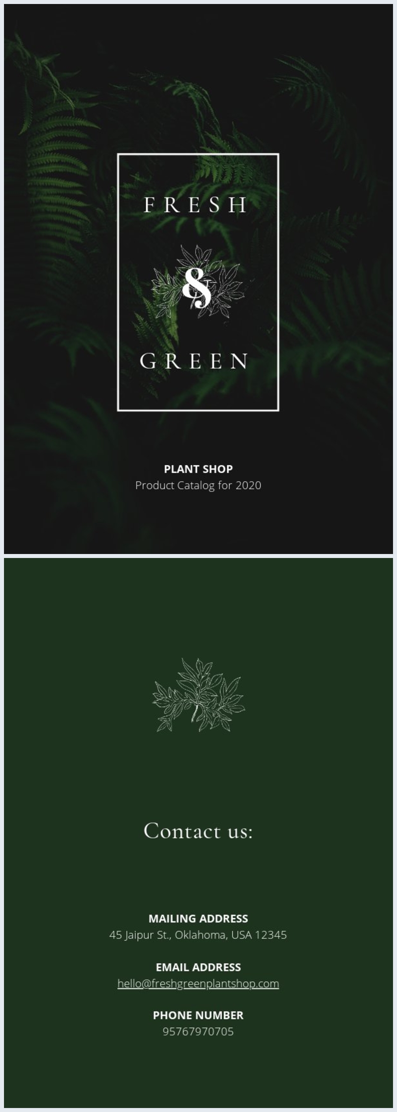Green Plant Catalog Cover Template Flipsnack