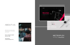 Web Design Bi-Fold Brochure Template Design