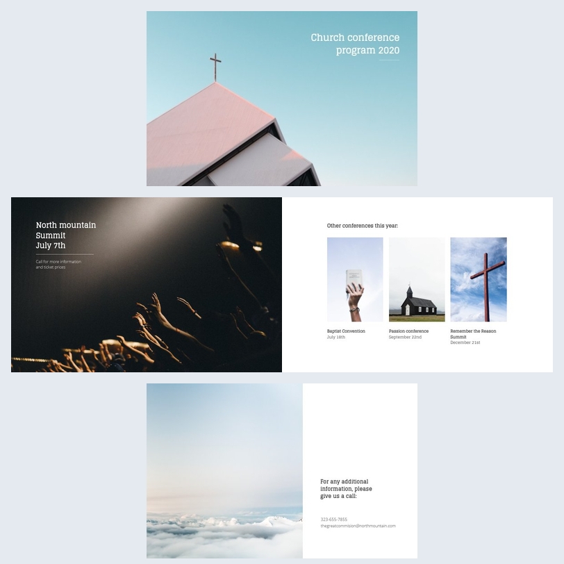 Event Program Box Free: Church Conference Program Template - Flipsnack
