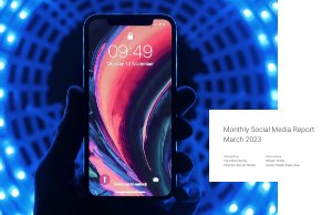 Monthly Social Media Report Design Layout