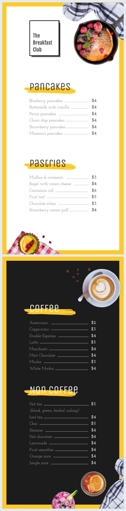 Menu Cover Design Template Flipsnack