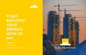 Construction Bi-Fold Brochure Design