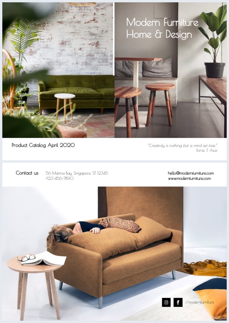 Wohndesign Katalog Cover Vorlage Flipsnack