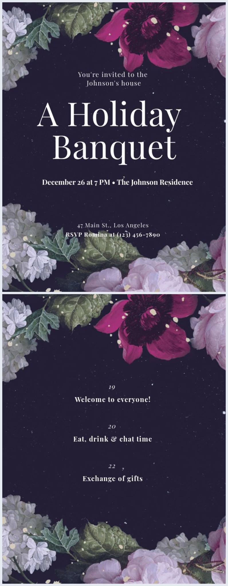 Customizable Elegant Banquet Program Template Flipsnack