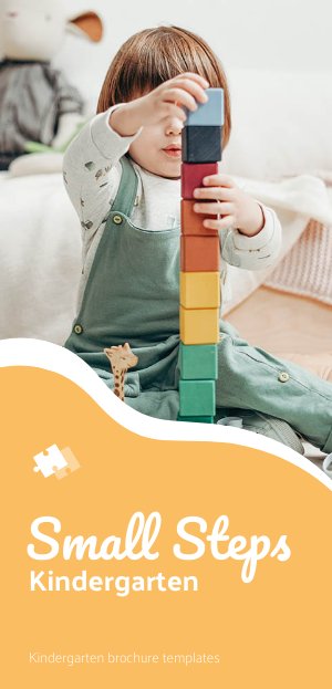 Diseño colorido para folleto de Kindergarten