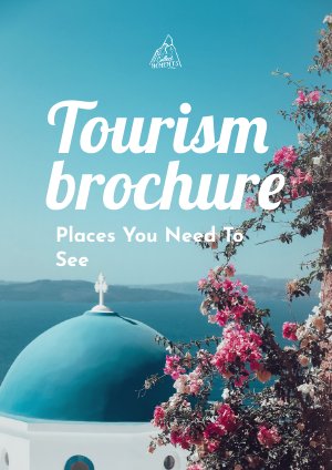 Exemplo de Brochura de Turismo de Mar Azul