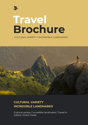 Exemplo de Layout de Design de Brochura de Viagem