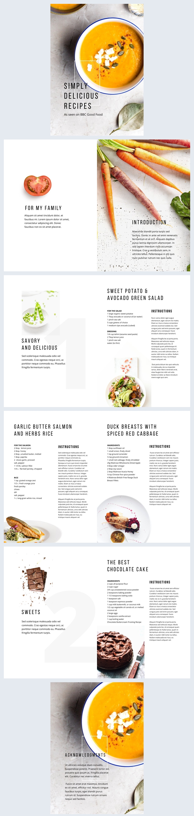 Printable Delicious Recipes Magazine Template - Flipsnack