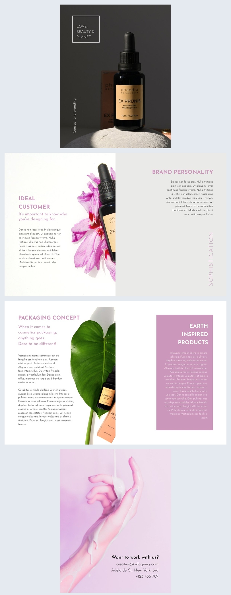 Beauty & Planet Project Portfolio Layout