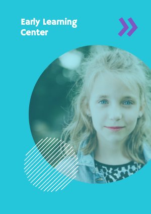 Diseño personalizable para folleto de preescolar