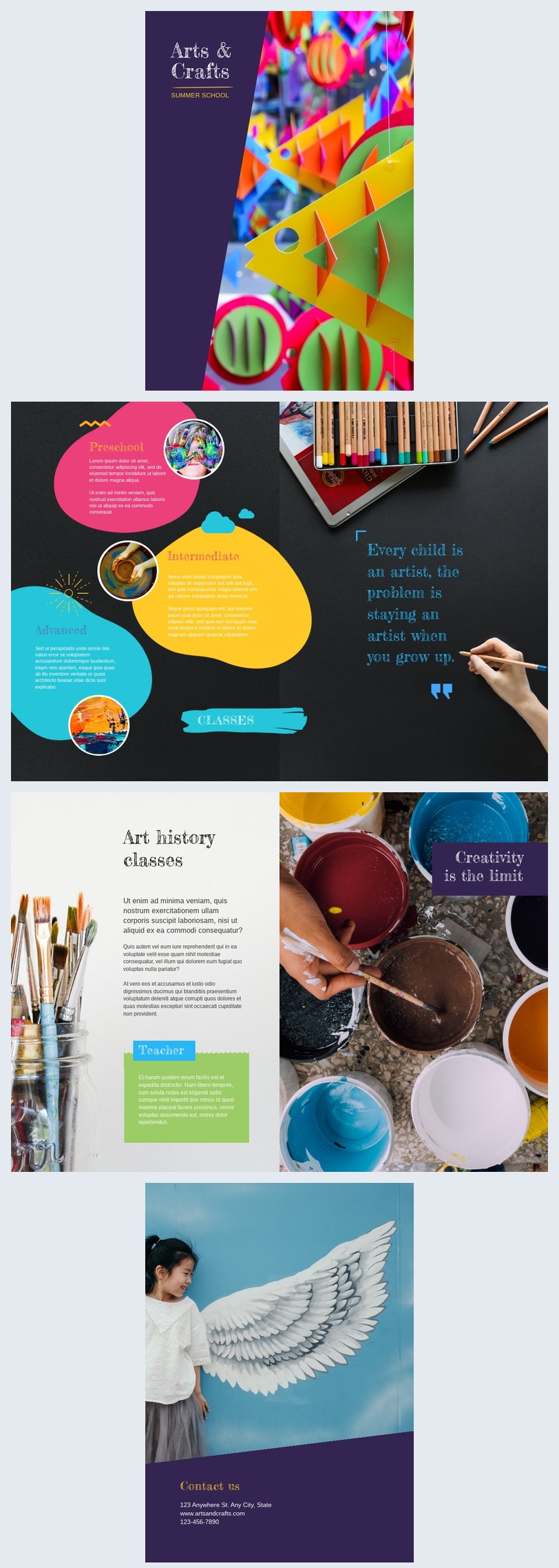 Creative Art Class Brochure Template Flipsnack
