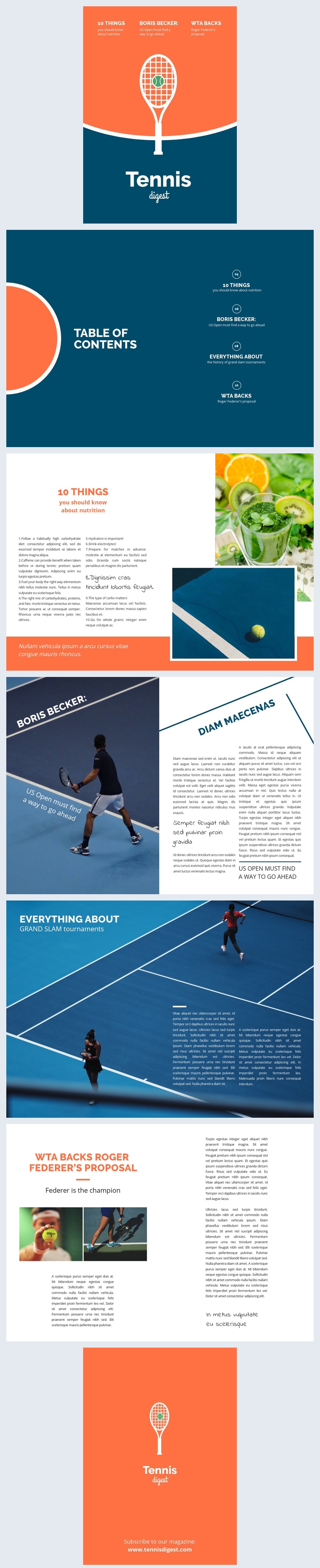 Sports Magazine Layout Example