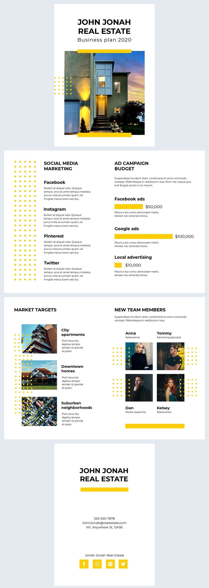 Modello Per Piano Aziendale Del Settore Immobiliare Flipsnack