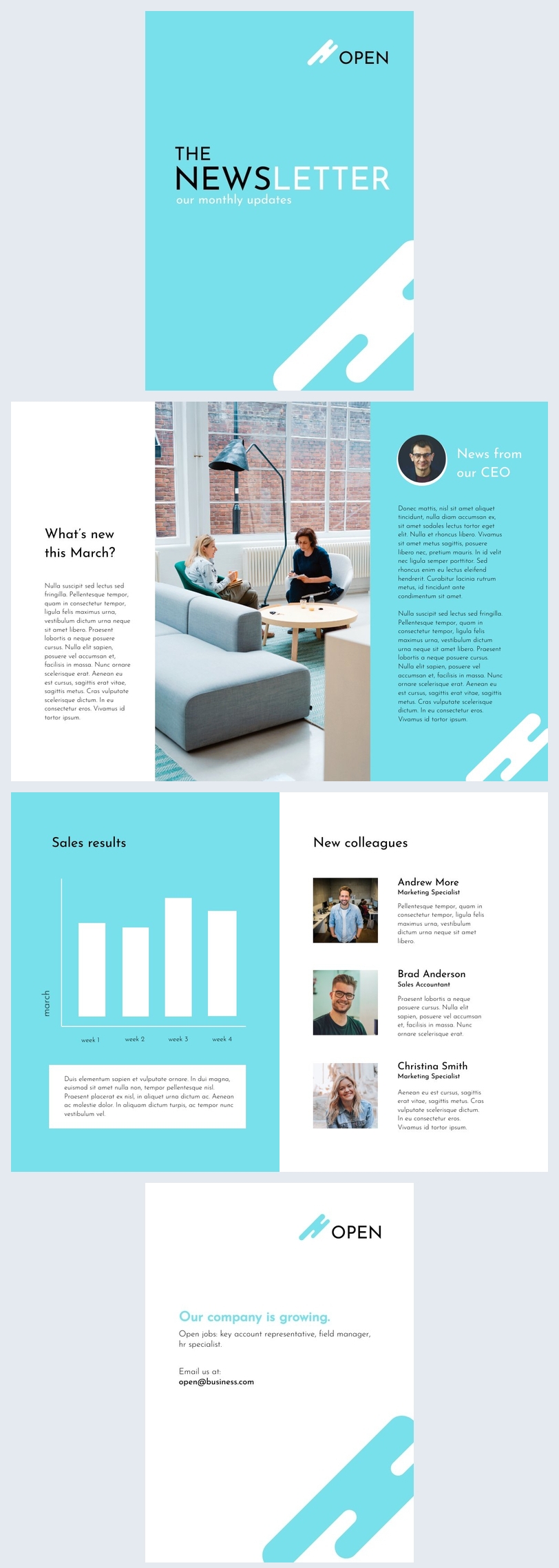 Customizable Newsletter Samples Free: Customizable Business Newsletter Template - Flipsnack