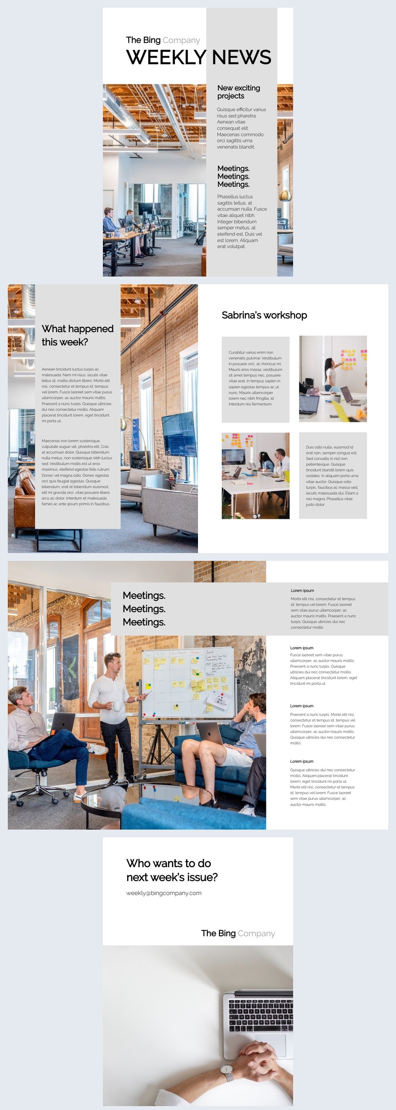 Customizable Weekly Newsletter Template - Flipsnack
