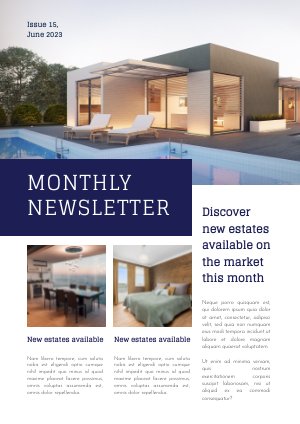 Ideia de Design de Newsletter Imobiliária