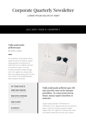 Online Zakelijkse Nieuwsbrief Ontwerp Voorbeeld