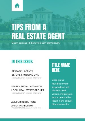 Exemplo de Newsletter de Corretor de Imóveis