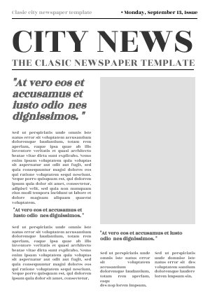 Free Editable Newspaper Templates Flipsnack