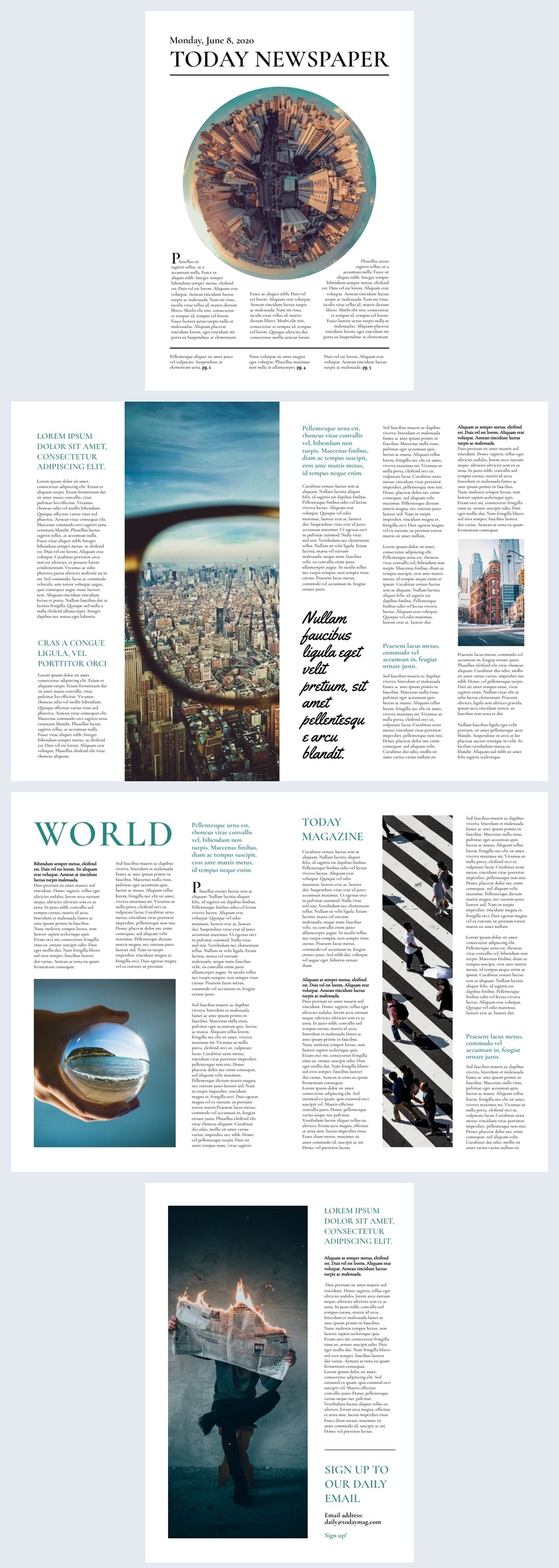 Editable Newspaper Layout Template - Flipsnack