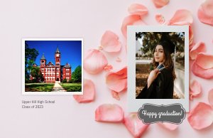 pink greeting card design for girl