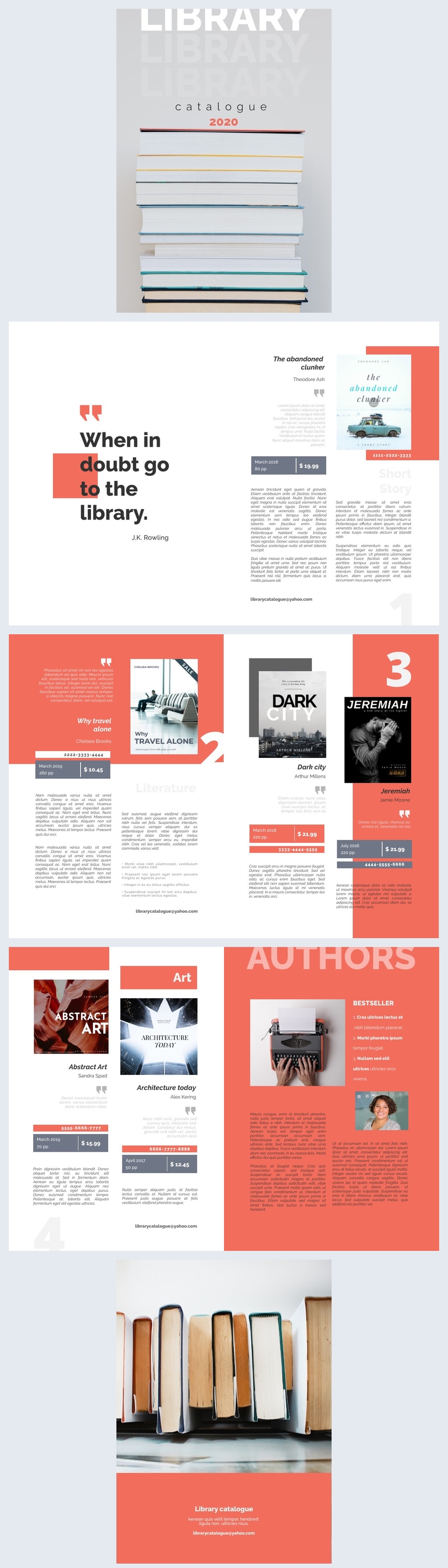 Editable Library Catalogue Template - Flipsnack