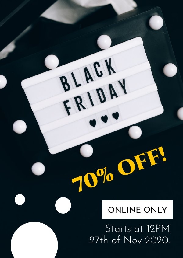 Exemple et design d'affiche Black Friday moderne