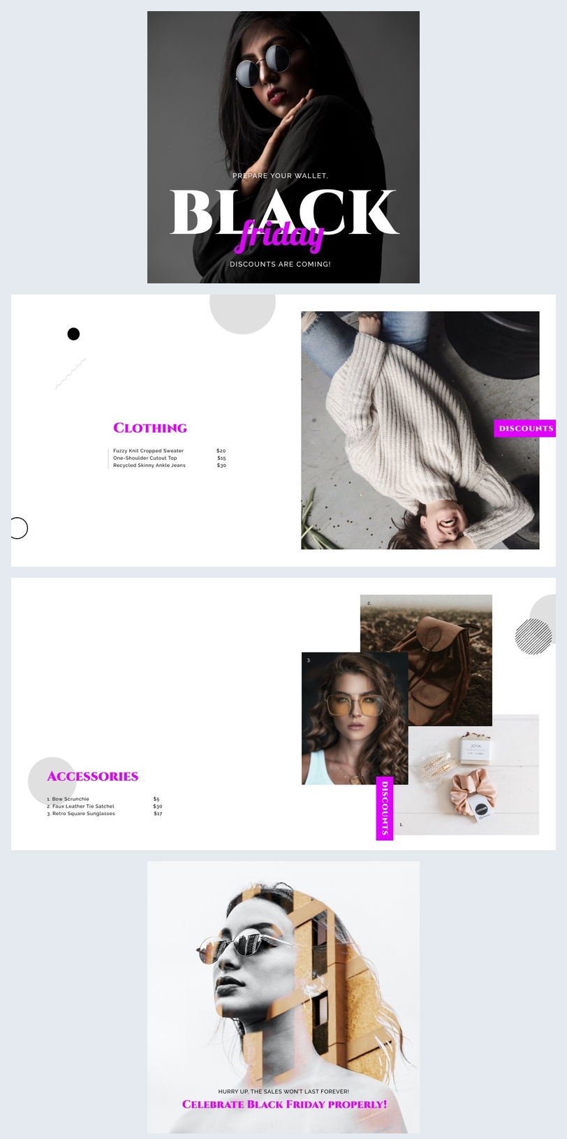 Inspiração para Design de Livreto para Black Friday