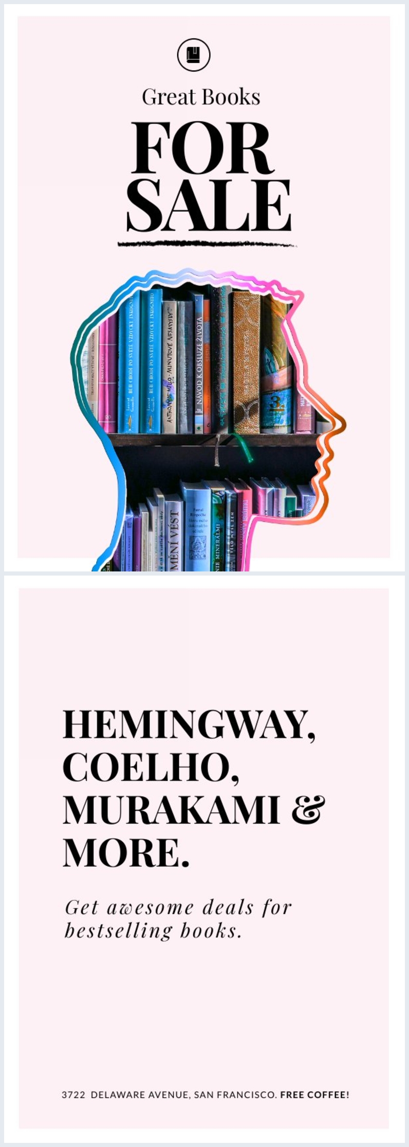 Mise en page et design de flyer de vente