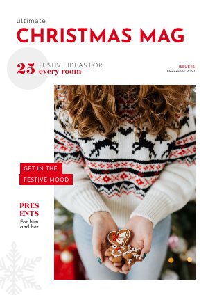 Exemple et design de magazine de Noël moderne