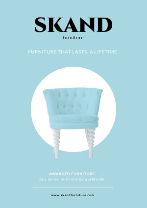 Commercieel Meubels Poster Ontwerp Voorbeeld