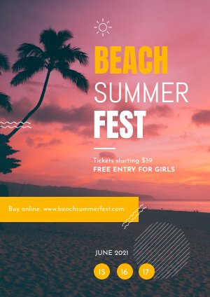 Zomer Evenement Poster Ontwerp Inspiratie