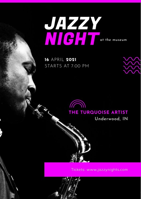 Klassiek Jazz Concert Poster Ontwerp Voorbeeld