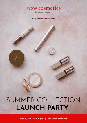 Cosmetische Productpresentatie Poster Ontwerp