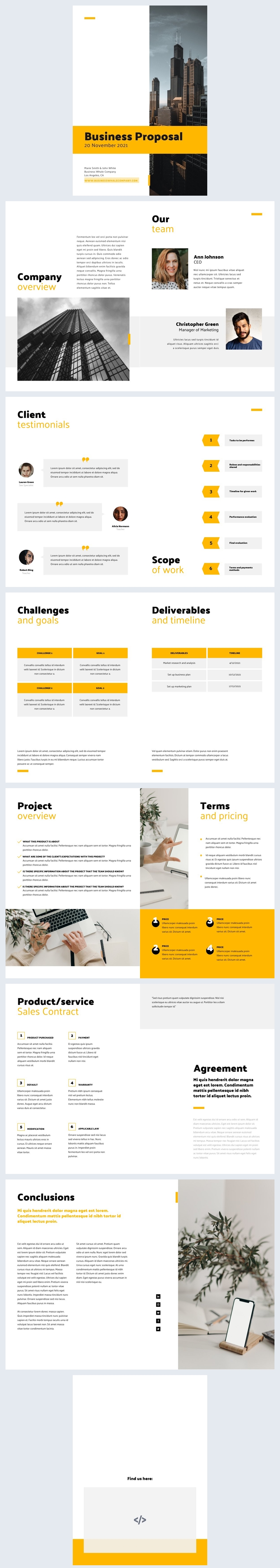 Free Business Proposal Sample Design Example